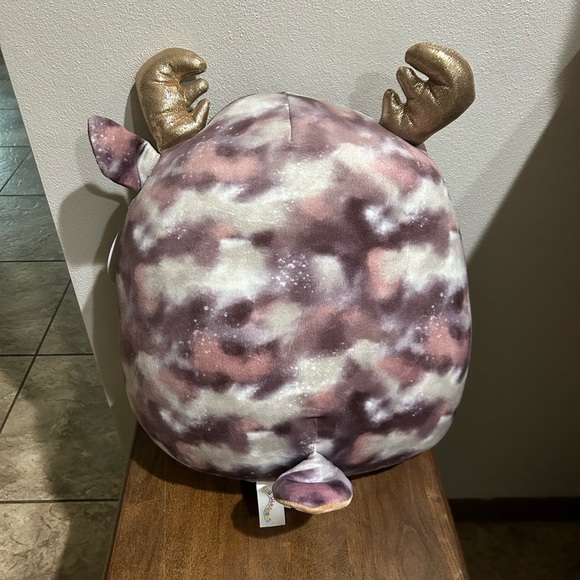 Squishmallows Greggor The Moose Plush Deer Pillow with Gold Antlers 14” NWT - Picture 4 of 5